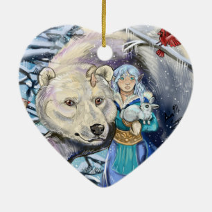 Ornement En Céramique Vents d'hiver Ours polaire~ornement