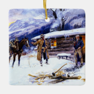 Ornement En Céramique “Viande de Noël” par Charles M Russell