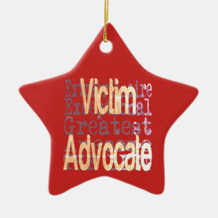 Ornement En Céramique Victime Advocate Extraordinaire