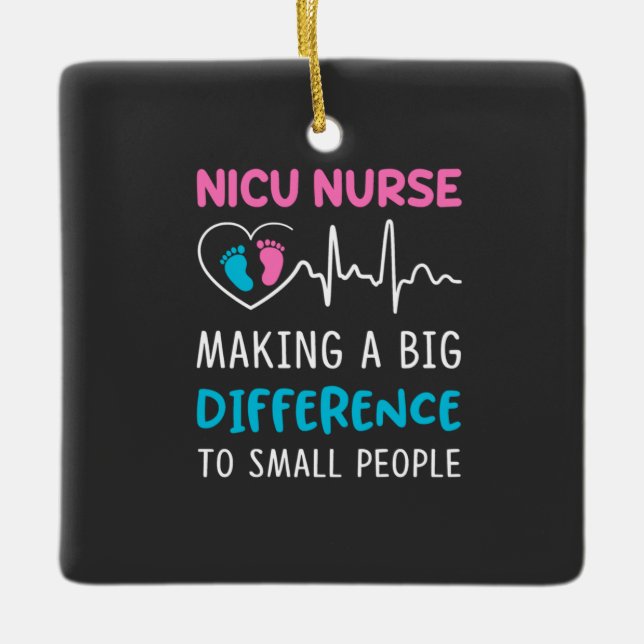 Ornement En Céramique Vie infirmière | Nicu Nurse (Devant)