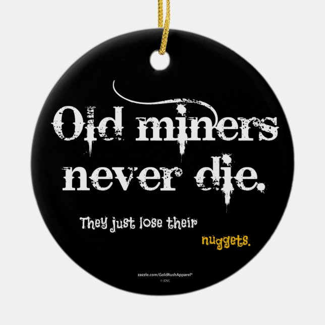 Ornement En Céramique Vieilles pépites de mineurs (Devant)