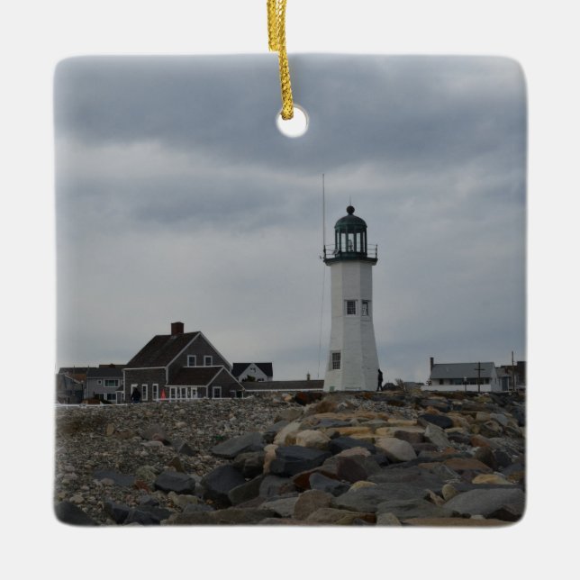 Ornement En Céramique Vieux phare de Scituate (Devant)