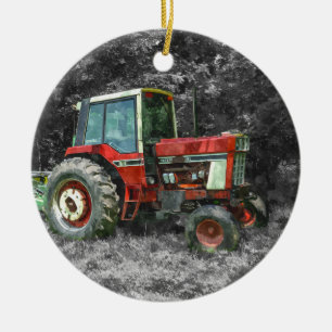 Ornement En Céramique Vieux tracteur international Painterly