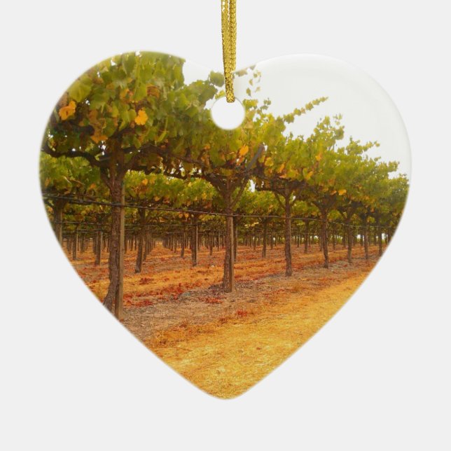 Ornement En Céramique Vignes alignées (Devant)