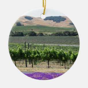 Ornement En Céramique Vignoble de Napa Valley