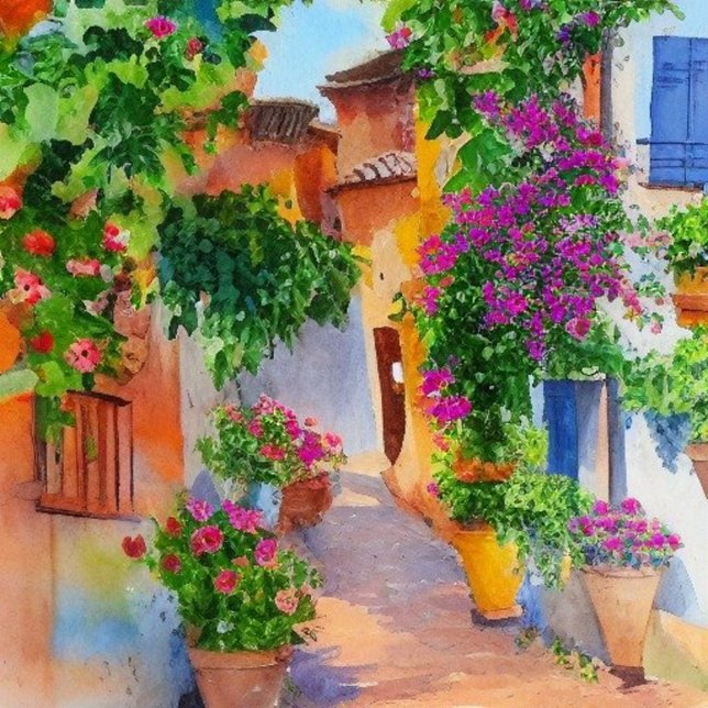 Ornement En Céramique Village italien (Créateur téléchargé)