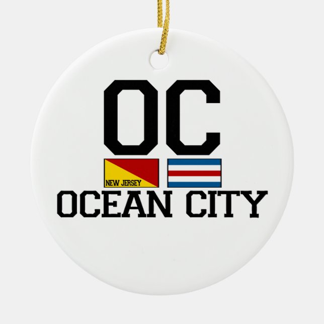 Ornement En Céramique Ville d'océan (Devant)