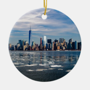 Ornement En Céramique Ville Manhattan de New York City d'horizon de New