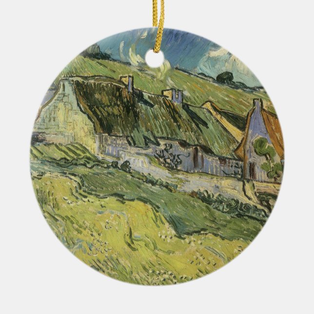 Ornement En Céramique Vincent van Gogh - Chalets à chaume (Devant)