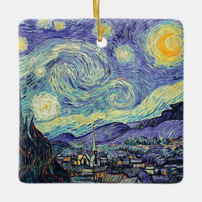 Ornement En Céramique Vincent Van Gogh La Nuit étoilée (Devant)