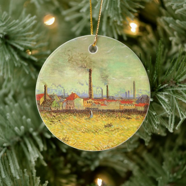 Ornement En Céramique Vincent van Gogh - Les usines à Asnieres (Arbre)