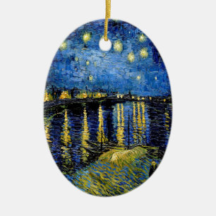 Ornement En Céramique Vincent Van Gogh Nuit Sur Le Rhône 1888