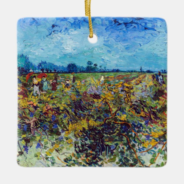 Ornement En Céramique Vincent van Gogh - Vignoble vert (Devant)