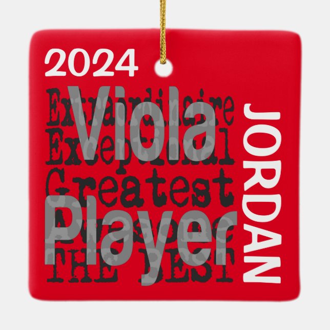Ornement En Céramique Viola Player Extraordinaire CUSTOM (Dos)
