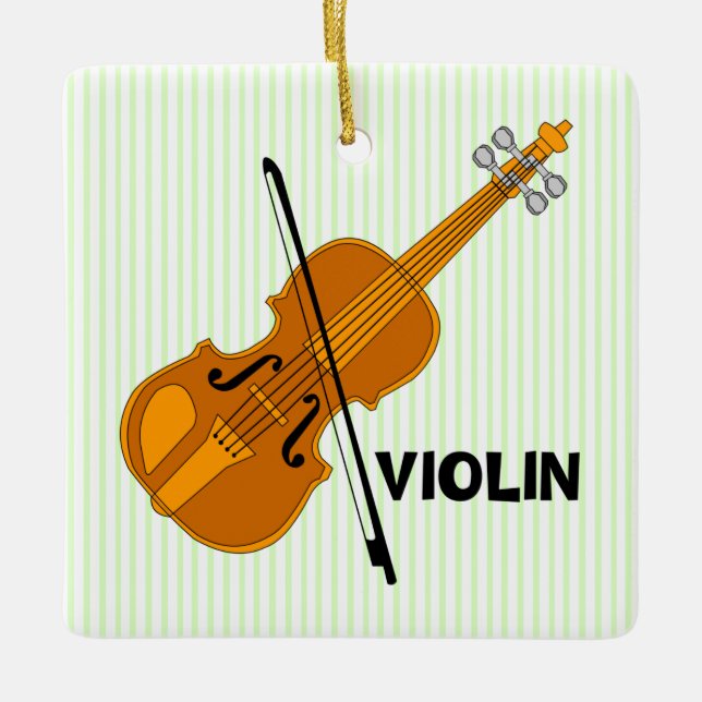 Ornement En Céramique Violon (Devant)