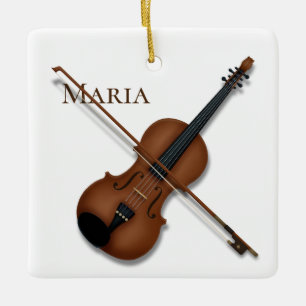 Ornement En Céramique Violon & Bow Elegant Classique Musique Personnalis