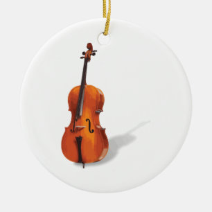 Ornement En Céramique Violoncelle