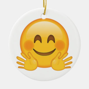 Ornement En Céramique Visage d'accrochage - Emoji