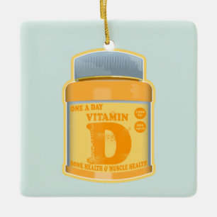Ornement En Céramique Vitamine D capsules santé et bien-être