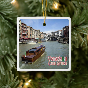 Ornement En Céramique VNT040 VENISE, Panorama, Vénétie, Italie,