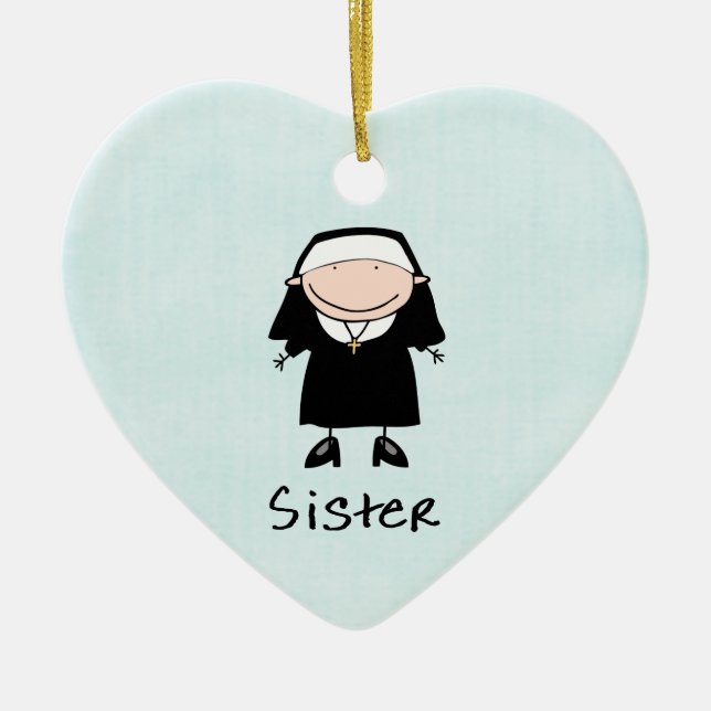Ornement En Céramique Vocation religieuse de nonne de profession (Devant)