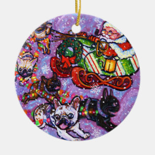 Ornement En Céramique Voici venir les pattes de Père Noël !