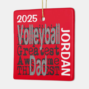 Ornement En Céramique Volleyball Papa Extraordinaire CUSTOM