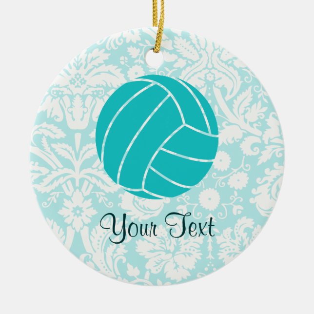 Ornement En Céramique Volleyball turquoise (Devant)