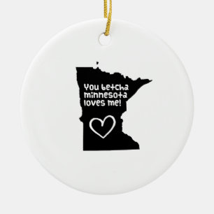 Ornement En Céramique Vous, Betcha Minnesota, M'Aimez