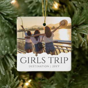 Ornement En Céramique Voyage Chic Girls   Filles week-end Photo