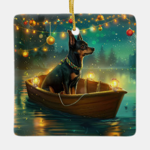 Ornement En Céramique Voyage de Noël de l'Australian Kelpie