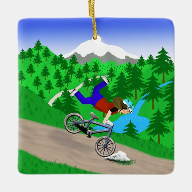 ORNEMENT EN CÉRAMIQUE VTT (Devant)
