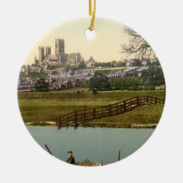 Ornement En Céramique Vue de ville de Lincoln, le Lincolnshire, (Devant)