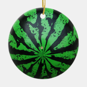 Ornement En Céramique Watermelon Football / Soccer Ball