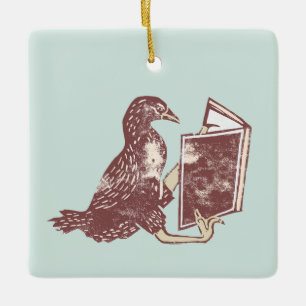 Ornement En Céramique Weka Bird Lire un livre