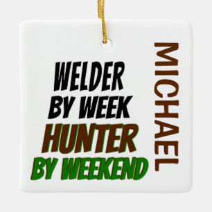 Ornement En Céramique Welder Loves Chasse PERSONNALISÉE
