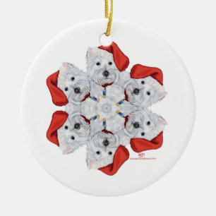 Ornement En Céramique Westie Snowflake