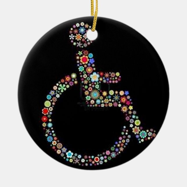 Ornement En Céramique wheelchair_funky_zazzle.jpeg (Devant)