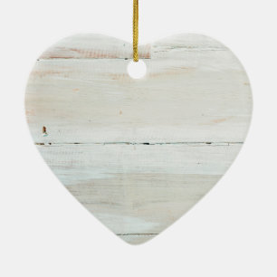 Ornement En Céramique White Woodgrain