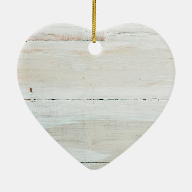 Ornement En Céramique White Woodgrain (Dos)