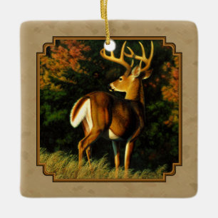 Ornement En Céramique Whitetail Buck
