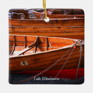 Ornement En Céramique Windermere Le Lake District Boats Motivationnel