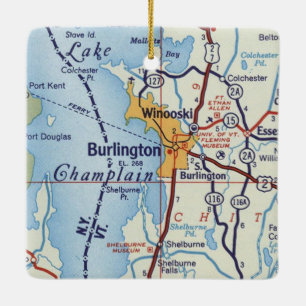 Ornement En Céramique Winooski Vermont et Burlington VT