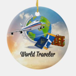 Ornement En Céramique World Traveller, Design 2