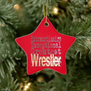 Ornement En Céramique Wrestler Extraordinaire