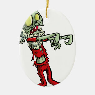 Ornement En Céramique xmas zombie santa claus
