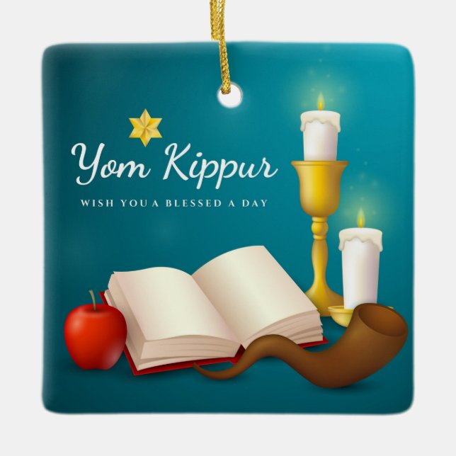 Ornement en céramique Yom Kippour (Devant)