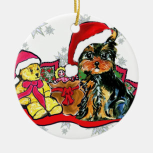 ORNEMENT EN CÉRAMIQUE YORKIE POO