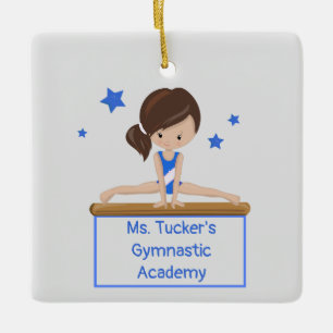 Ornement En Céramique Young Gymnast Academy Classe Texte Personnalisé