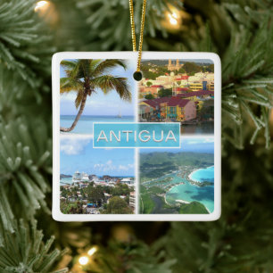 Ornement En Céramique zAG003 ANTIGUA, Mosaic Antigua-et-Barbuda,